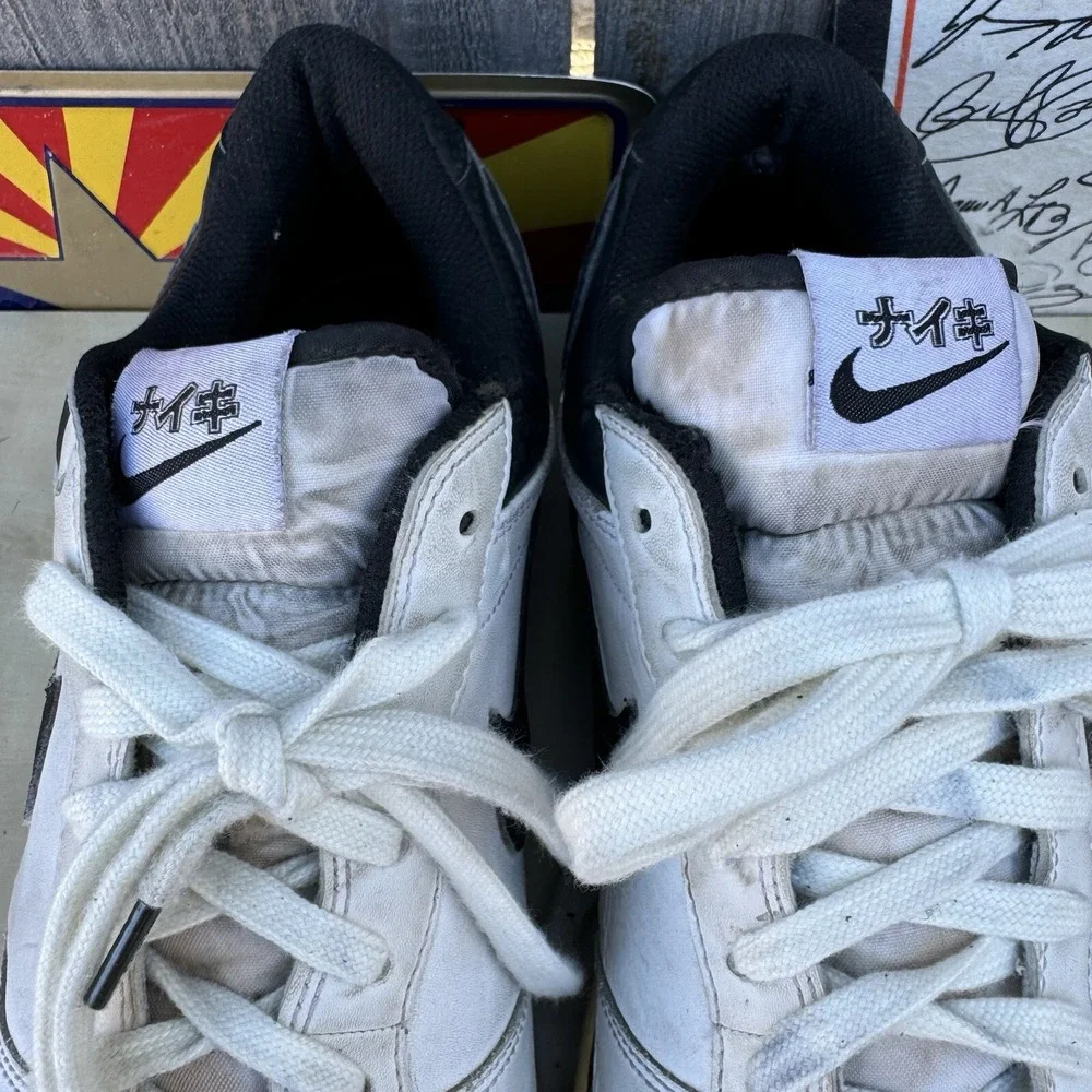 Size 13 - Nike Big Nike Low Katakana Pack -‎ White Black EUC